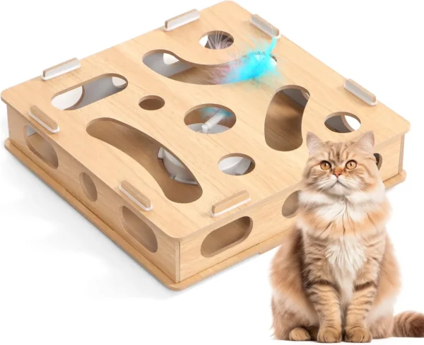 Cat Puzzle Toy – Interactive Felt Maze Game Ball for Cats