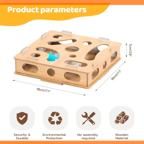 Cat Puzzle Toy – Interactive Felt Maze Game Ball for Cats - Image 2