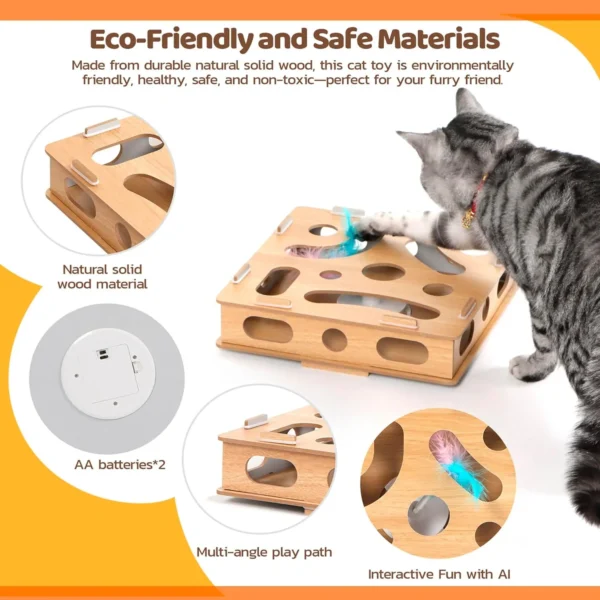 Cat Puzzle Toy – Interactive Felt Maze Game Ball for Cats - Image 4
